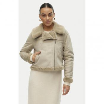 Vero Moda Damenfellmantel Peggy 10290150 Grau Regular Fit