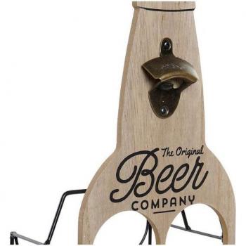 Porte-bouteille décoratif DKD en métal et bois MDF (20x18x55 cm)