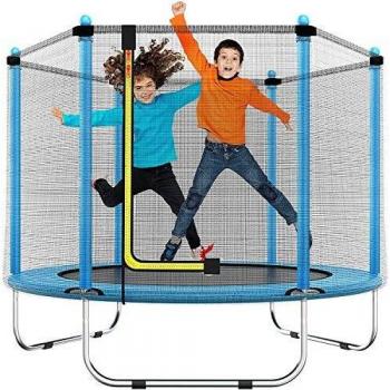 60‑Zoll Kindertrampolin – 150 cm Indoor/Outdoor Mini-Trampoline, geeignet für Jungen & Mädchen, inkl. Sicherheitsausrüstung