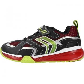 Basket Geox 134174 – Noir, 35, garçons, synthétique, lacets plats