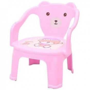 Chaise de salle à manger enfant en plastique avec dossier