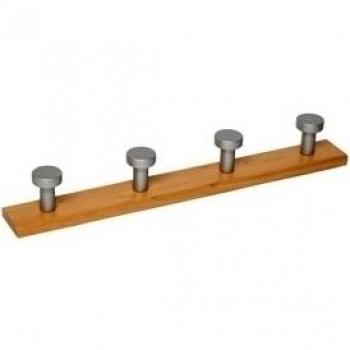 Percha de madera de haya con 4 mangos de cromo marca Nesu