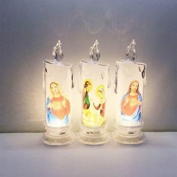 Luz de Oración Vela Virtual Jesús y Virgen