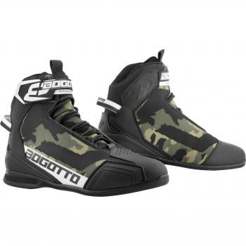 Bogotto Moto Camo Verde Marrone 37 Scarpe traforate