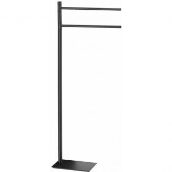 Porta Asciugamani Silene in Acciaio Nero Elegante