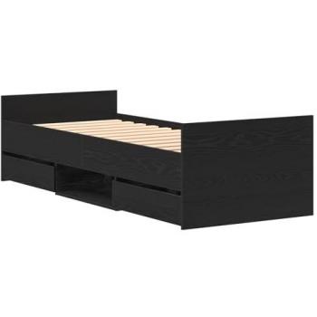 VidaXL Bettrahmen Schwarz Eiche 193 x 78 x 50 cm