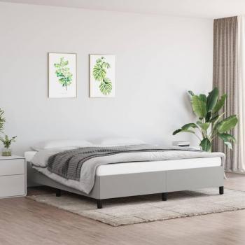Bettgestell Hellgrau 180x200 cm ohne Matratze aus Stoff