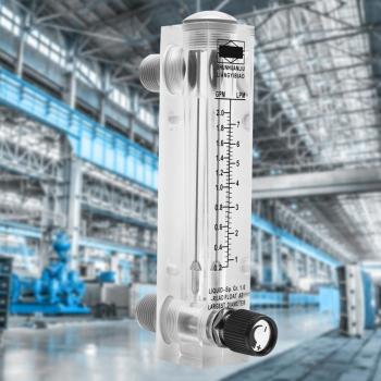 Plexiglass Flowmeter LZM-15T 0.2~2GPM