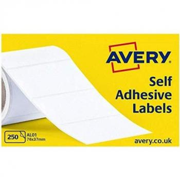 Avery Self Adhesive Address Mailing Labels on a Roll, 250 Per Roll, (AL01), Red