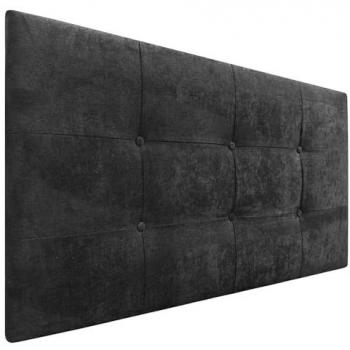 Cabecero de Tela Aqualine Capitone para Camas 105 (Negro, 105x60cm)