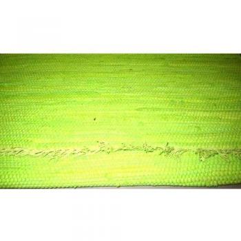 Alfombra de Algodón Verde 90x160 cm