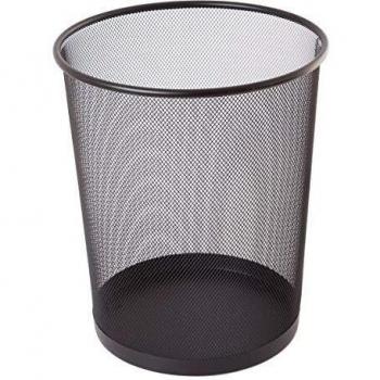 TTO Office Bin Metal Wire, 19L Capacity, Large Size, Black