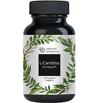 L-Carnitina 2000mg – Alta qualità: Carnipure® di Lonza – 120 capsule – natural elements – Prodotto