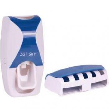 5-Piece Toothbrush Holder Set with Automatic Toothpaste Dispenser for Bathroom