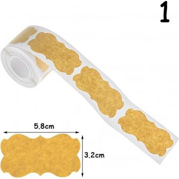 Roll‑Up Kraft Étanche 150 pièces – Etiquette Pot de Confiture & Bouteille de Cuisine