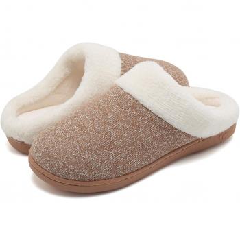 VIFUUR Damen Hausschuhe Winter – Memory Foam, Innen