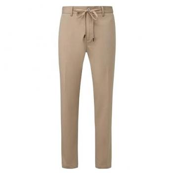 S.Oliver BLACK LABEL Stoffhose s.O.JOGG – Anzughose aus Stretch‑Jersey, Slim Fit, 54, Beige
