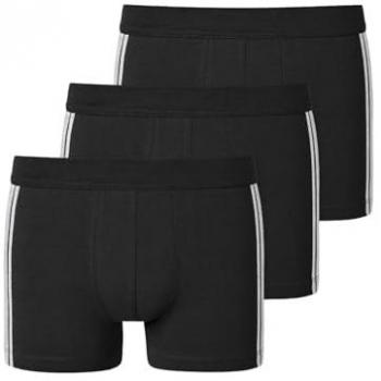 Schiesser 3P 95-5 Stretch Shorts Schwarz Baumwolle Medium Herren