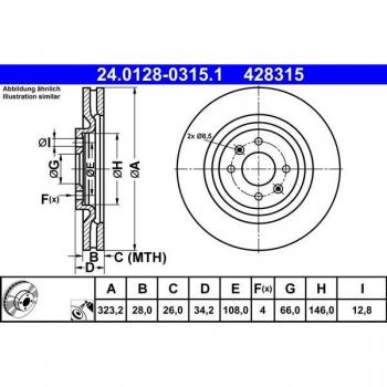 Piatto Freno ATE 24.0128-0315.1