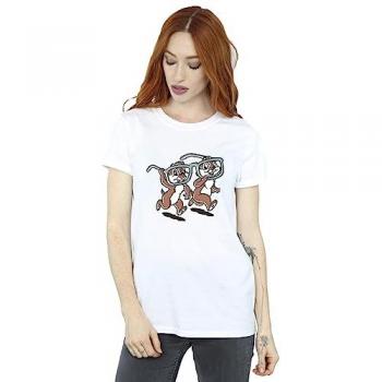 Boyfriend Style Chip n Dale Glasses Tee – Cotton, White