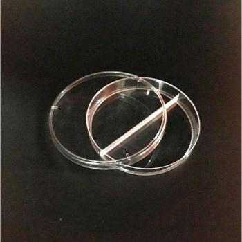 90mm Ventilated Plastic Petri Dish, I-Plate (2-Section), 10pcs/Pack