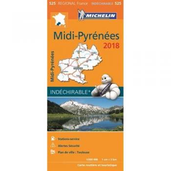MIDI-PYRENEES 17525 CARTE MICHELIN KAART 2018
