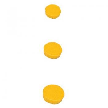 Bi-Office Round Magnets 30mm Yellow Pack 10