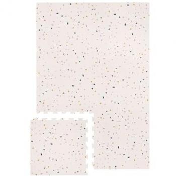3 Sprouts Kinderbodenpuzzle – Terrazzo‑Design in Pale Pink