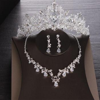 Rhinestone Wedding Necklace Set