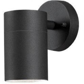 Alu Wandleuchte MODENA Glas klar Big schwarz