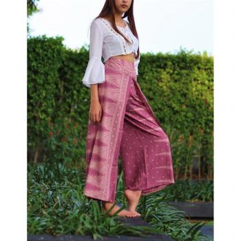 Pantalones Yoga y Viaje Estampados con Pierna Ancha