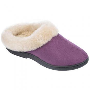 Cooler Purple Mules, Fluffy Lined – Women’s Slip‑On