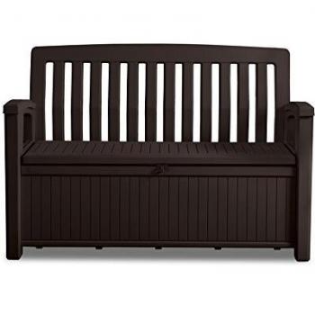 Keter Cassapanca Patio Bench Banca In Resina, 227 Litri, 132.7X 63.5 X 89.5 Cm, Graffite