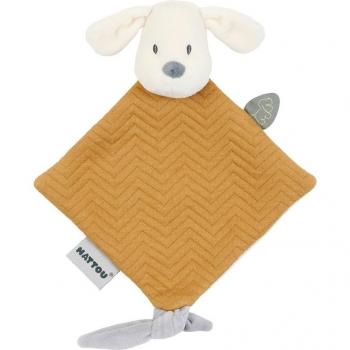 Doudou en peluche chien Charlie 21 cm de Nattou, couleur caramel