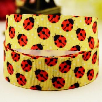 Ladybug Print Grosgrain Ribbon