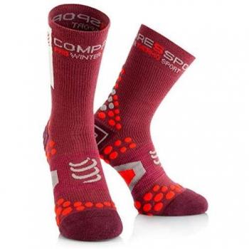 Chaussettes Cycliste ProRacing V2.1 COMPRESSPORT – Homme – Rouge sombre