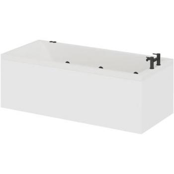 1800mm x 800mm V-Tec Single Ended Whirlpool Bath | 6 Jets | Matt Black