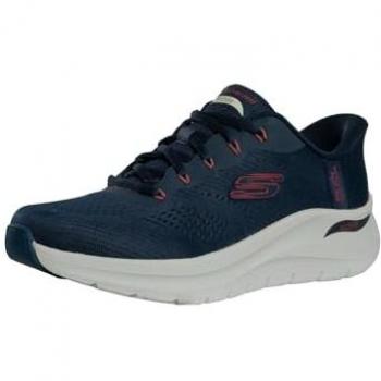 Skechers Men's Slip‑In Arch Fit 2.0 Lestur Sneaker – Navy/Red Combo, Size 9