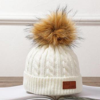 Cute Yellow Knitted Cap with Pompom
