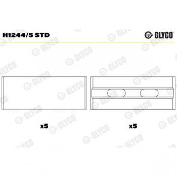 Toyota Kurbelwellenlager GLYCO H1244/5 STD