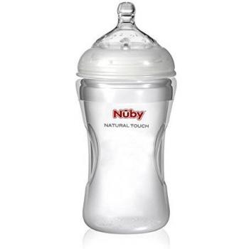 Nuby Biberone 300 ml, Fascia 3 mesi+, Bianco