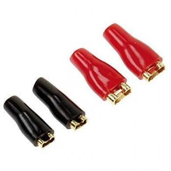 Connecteurs à embase 2 x 2,8 mm noir / 2 x 4,8 mm rouge