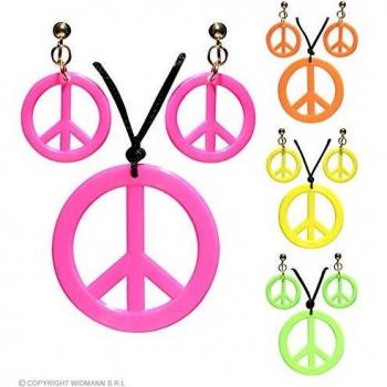 Collier et boucles d'oreilles hippie violet