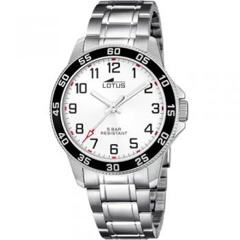 Lotus 18786/4 Kids Watch – Analog, Weiss & Silber