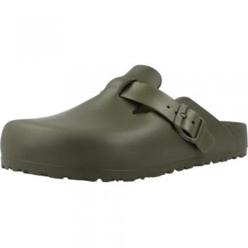 Birkenstock Boston Essentials EVA Damen Pantoletten, Dunkelgrün, Schmal, Größe 41