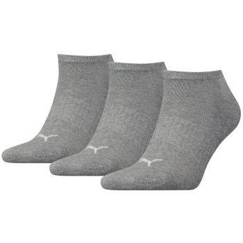 Puma Hellgraue Sneakersocken mit Stretch im 3er-Pack für Herren, Größe 43-46