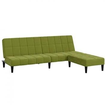 Sofá Cama Invitado Terciopelo Verde Claro