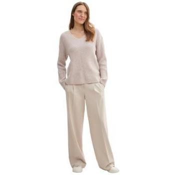 Tom Tailor Maglione Donna Scollo A V L Beige