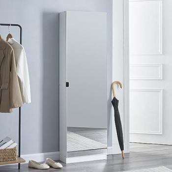 Zapatero Meura blanco 5 bolsillos calzado aglomerado textil 160 x 48 x 20 cm