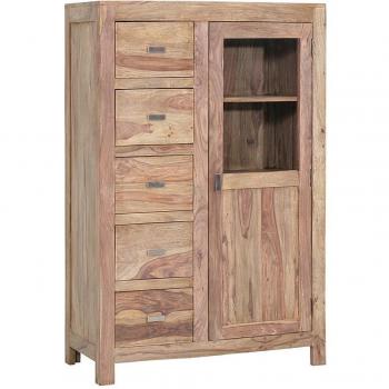 Vitrine Inka – Stylefurniture 6690/94 Naturholz 95 × 45 × 147 cm